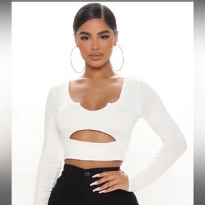 Fashion Nova - Can I Cut In Long Sleeve Top